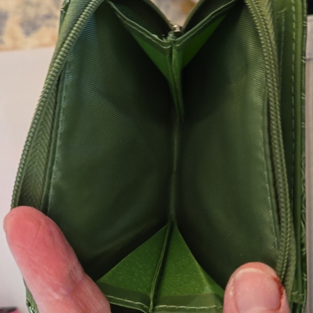 Orange Wallet with Zip Closure. Pink Wallet. Green.wallet - Picture 12 of 16